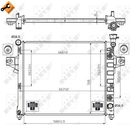 Radiador motor NRF B.V. 53031