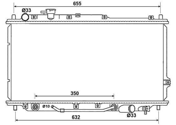 Radiateur moteur (Radiateur de refroidissement) NRF B.V. ref. 53033