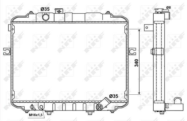 Radiateur moteur (Radiateur de refroidissement) NRF B.V. 53034