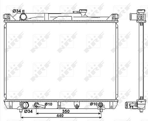 Radiador, refrigeración del motor NRF B.V. ref. 53037