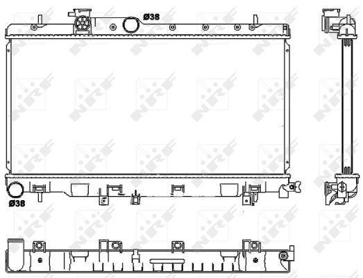 Radiateur moteur (Radiateur de refroidissement) NRF B.V. 53038