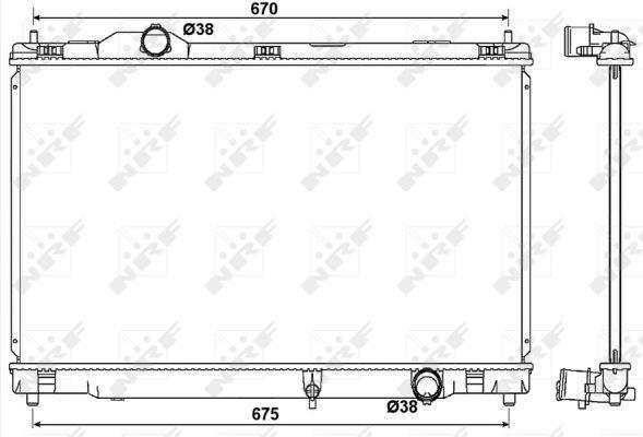 Radiateur moteur (Radiateur de refroidissement) NRF B.V. 53039
