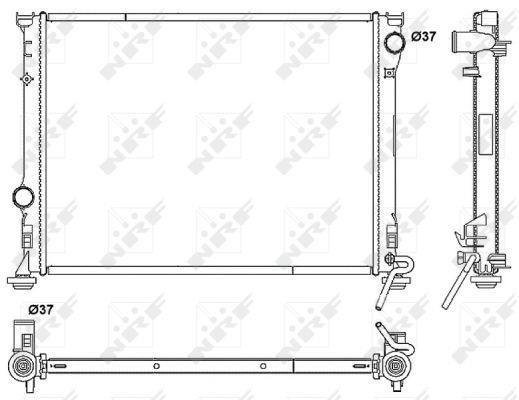 Radiador, refrigeración del motor NRF B.V. ref. 53041