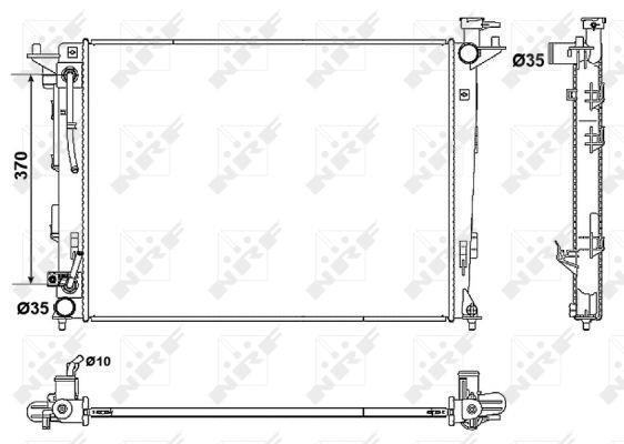 Radiateur moteur (Radiateur de refroidissement) NRF B.V. 53051