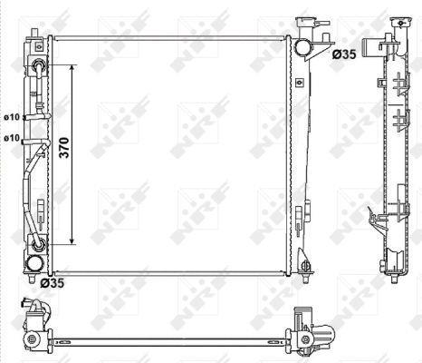 Radiador, refrigeración del motor NRF B.V. ref. 53053