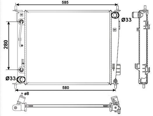 Radiateur moteur (Radiateur de refroidissement) NRF B.V. 53058