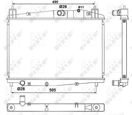 Radiador motor NRF B.V. 53059