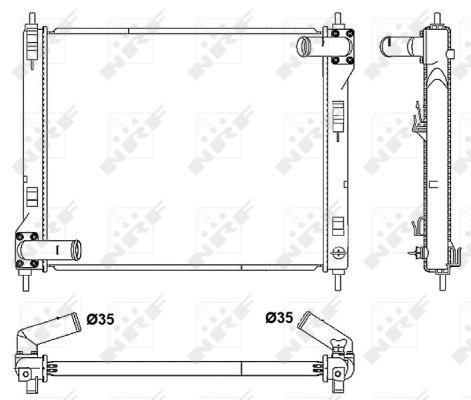 Radiateur moteur (Radiateur de refroidissement) NRF B.V. 53061