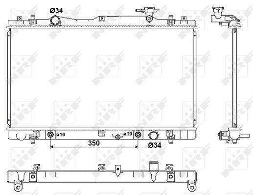 Radiador, refrigeración del motor NRF B.V. ref. 53063