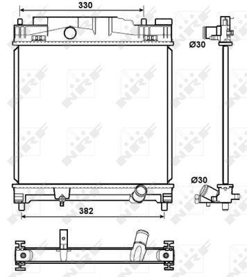 Radiateur moteur (Radiateur de refroidissement) NRF B.V. 53072