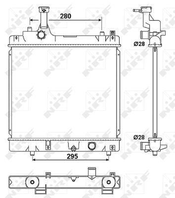Radiateur moteur (Radiateur de refroidissement) NRF B.V. 53078