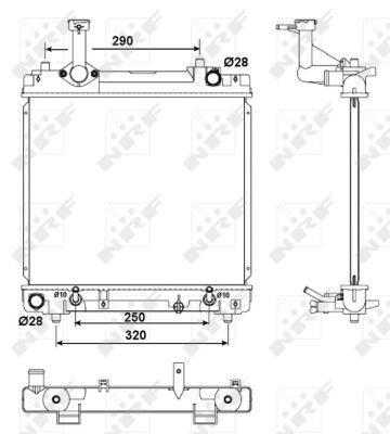Radiador, refrigeración del motor NRF B.V. ref. 53079
