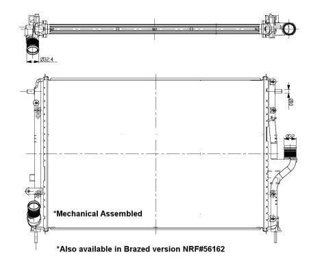 Radiador, refrigeración del motor NRF B.V. ref. 53092