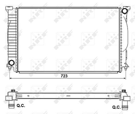 Radiateur moteur (Radiateur de refroidissement) NRF B.V. 53093