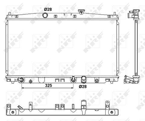 Radiador, refrigeración del motor NRF B.V. ref. 53094