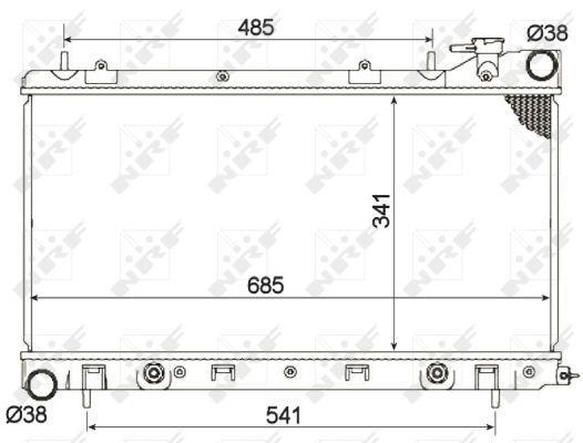 Radiador, refrigeración del motor NRF B.V. ref. 53095