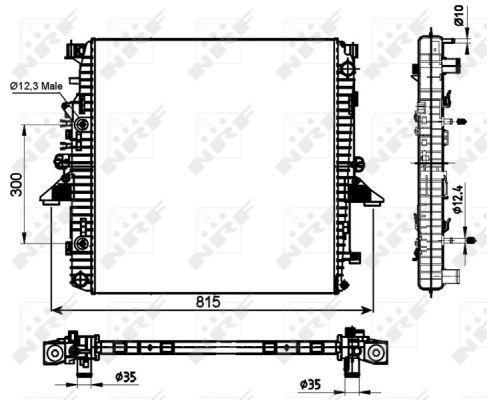 Radiador, refrigeración del motor NRF B.V. ref. 53097
