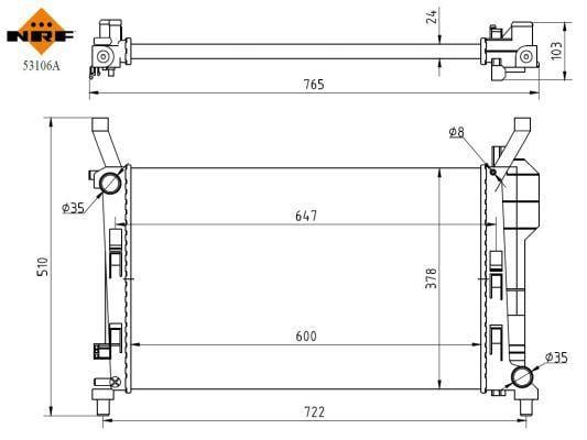 Radiador motor NRF B.V. ref. 53106A