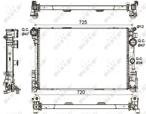 Radiador, refrigeración del motor NRF B.V. ref. 53113