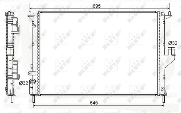 Radiateur moteur (Radiateur de refroidissement) NRF B.V. 53118