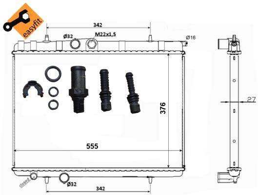 Radiador, refrigeración del motor NRF B.V. ref. 53120