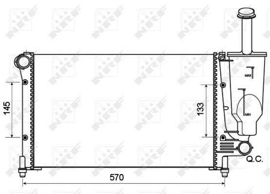 Radiador, refrigeración del motor NRF B.V. ref. 53128A