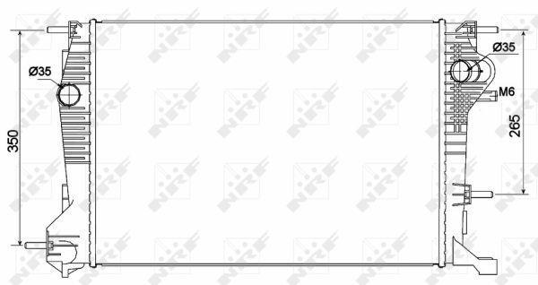 Radiateur moteur (Radiateur de refroidissement) NRF B.V. 53136