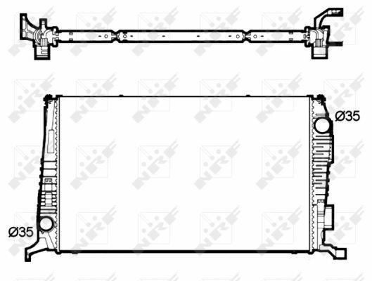 Radiador, refrigeración del motor NRF B.V. ref. 53138