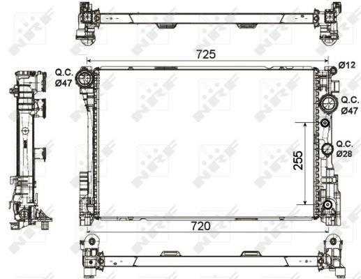 Radiador, refrigeración del motor NRF B.V. ref. 53140