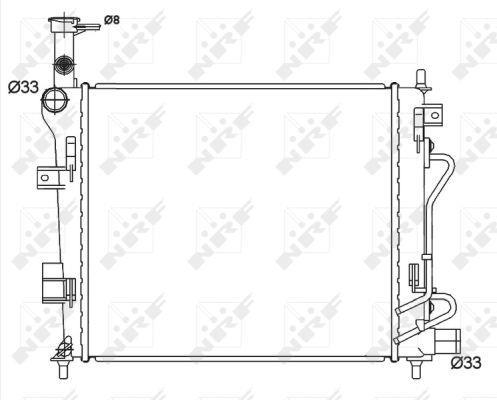 Radiador, refrigeración del motor NRF B.V. ref. 53147