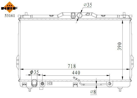 Radiador, refrigeración del motor NRF B.V. ref. 53161
