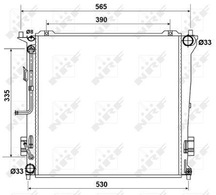 Radiateur moteur (Radiateur de refroidissement) NRF B.V. 53163