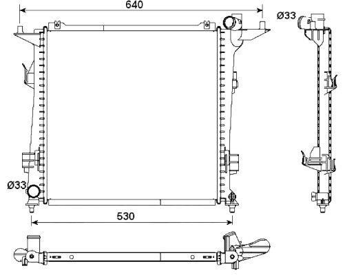 Radiador, refrigeración del motor NRF B.V. ref. 53164
