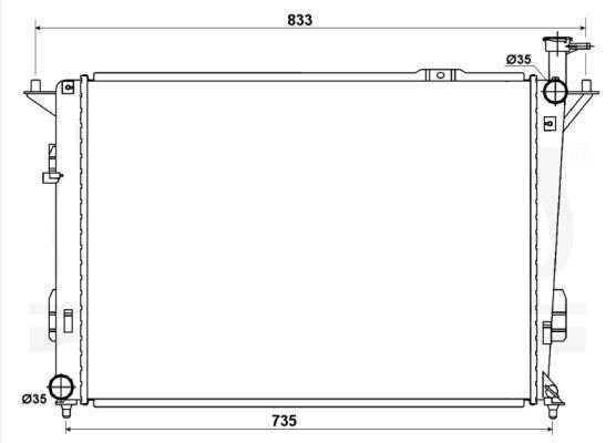 Radiateur moteur (Radiateur de refroidissement) NRF B.V. 53167