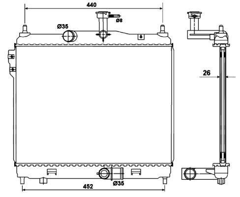 Radiateur Moteur NRF B.V. 53170 Au Meilleur Prix - Oscaro