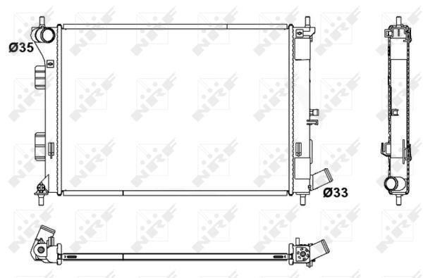 Radiateur moteur (Radiateur de refroidissement) NRF B.V. 53171