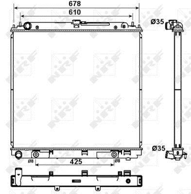 Radiador motor NRF B.V. ref. 53179