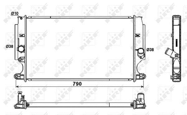 Radiador, refrigeración del motor NRF B.V. ref. 53181