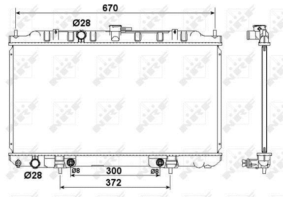 Radiador, refrigeración del motor NRF B.V. ref. 53184