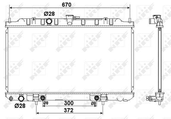 Radiador, refrigeración del motor NRF B.V. ref. 53184