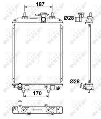 Radiador, refrigeración del motor NRF B.V. ref. 53187