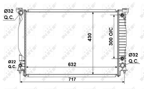 Radiador, refrigeración del motor NRF B.V. ref. 53190