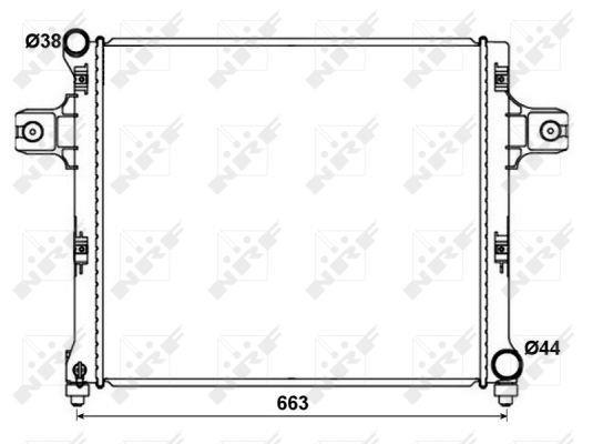 Radiador, refrigeración del motor NRF B.V. ref. 53191