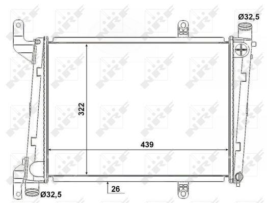 Radiador, refrigeración del motor NRF B.V. ref. 53193