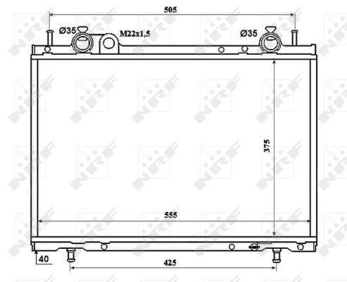 Radiateur moteur (Radiateur de refroidissement) NRF B.V. 53201