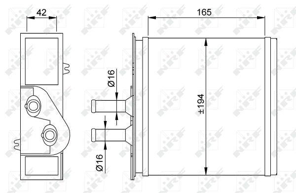 Radiador de calefacción NRF B.V. ref. 53204