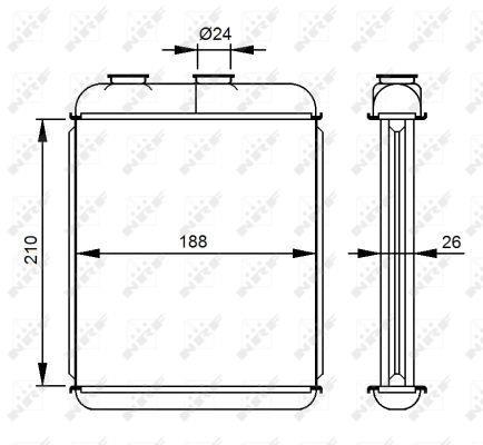 Radiateur de chauffage NRF B.V. ref. 53215