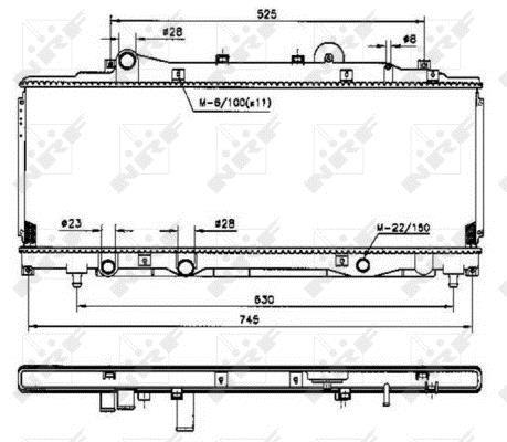 Radiador, refrigeración del motor NRF B.V. ref. 53224