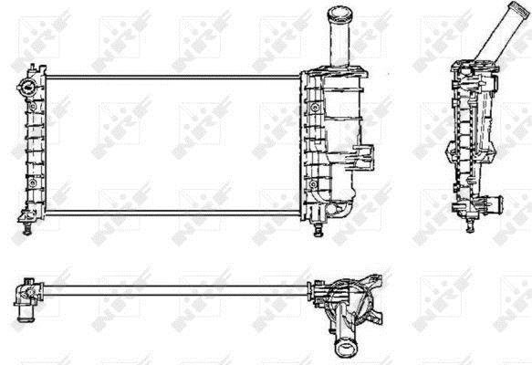 Radiador, refrigeración del motor NRF B.V. ref. 53230