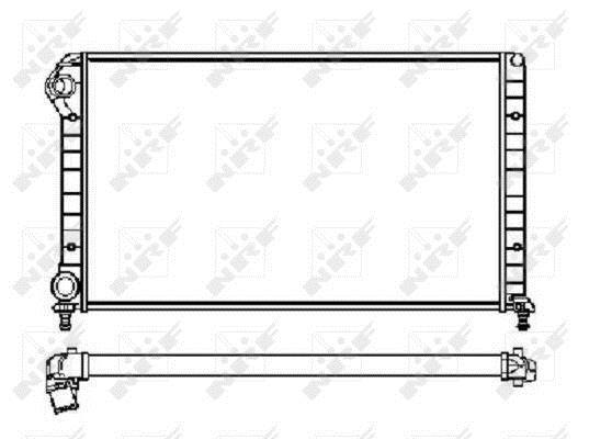 Radiador, refrigeración del motor NRF B.V. ref. 53231